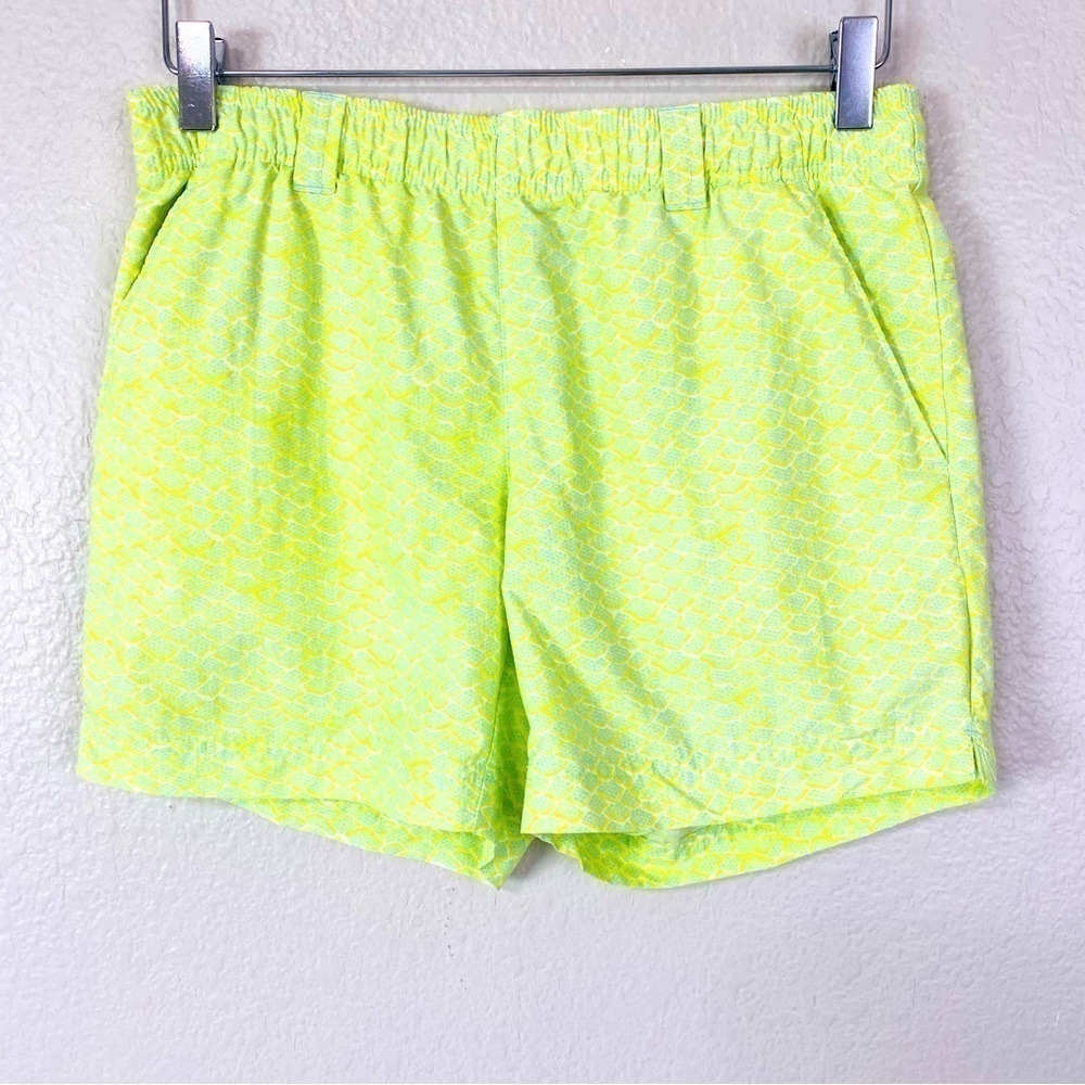 Columbia PFG Omni Shade Lime Green Print Swim Shorts Size XS
